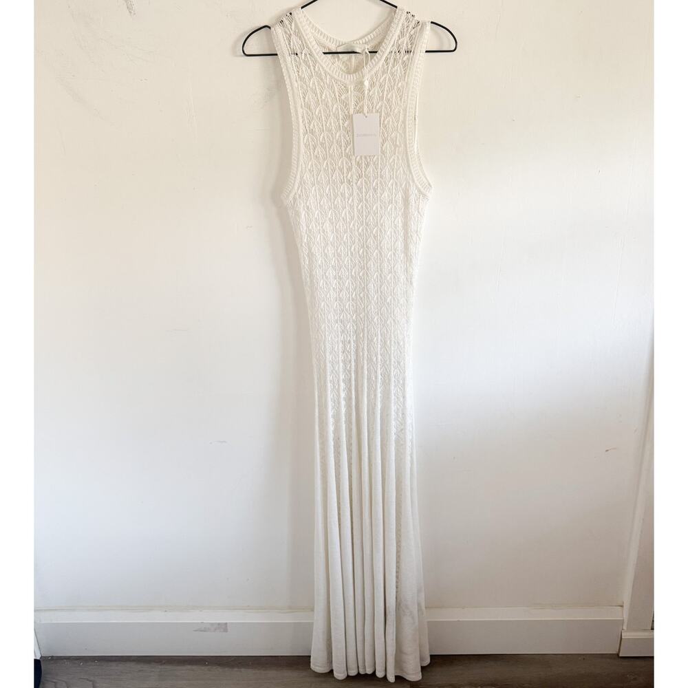 NWT Zimmerman White Knit Wylie Maxi Coverup Dress US 8 - Picture 2 of 7